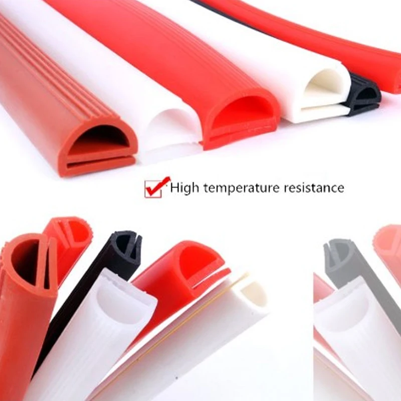 Hohe temperatur beständig silikon dichtung E Typ Streifen Rot Weiß
