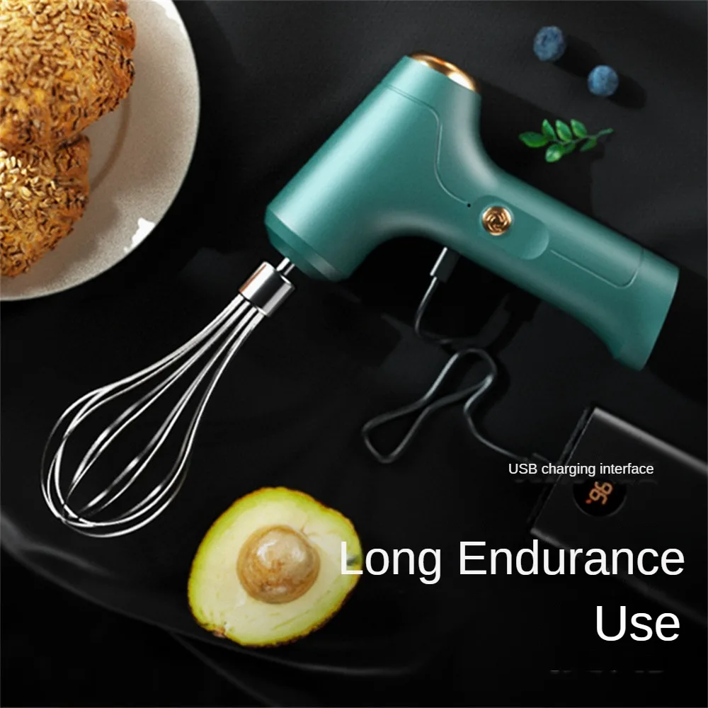 Description Picture 5 of itemCake Cream Whipper Portable Electric Food Mixer USB Wireless Hand Blender 3 Speeds Powerful Dough Egg Beater Baking Kitchen Tool