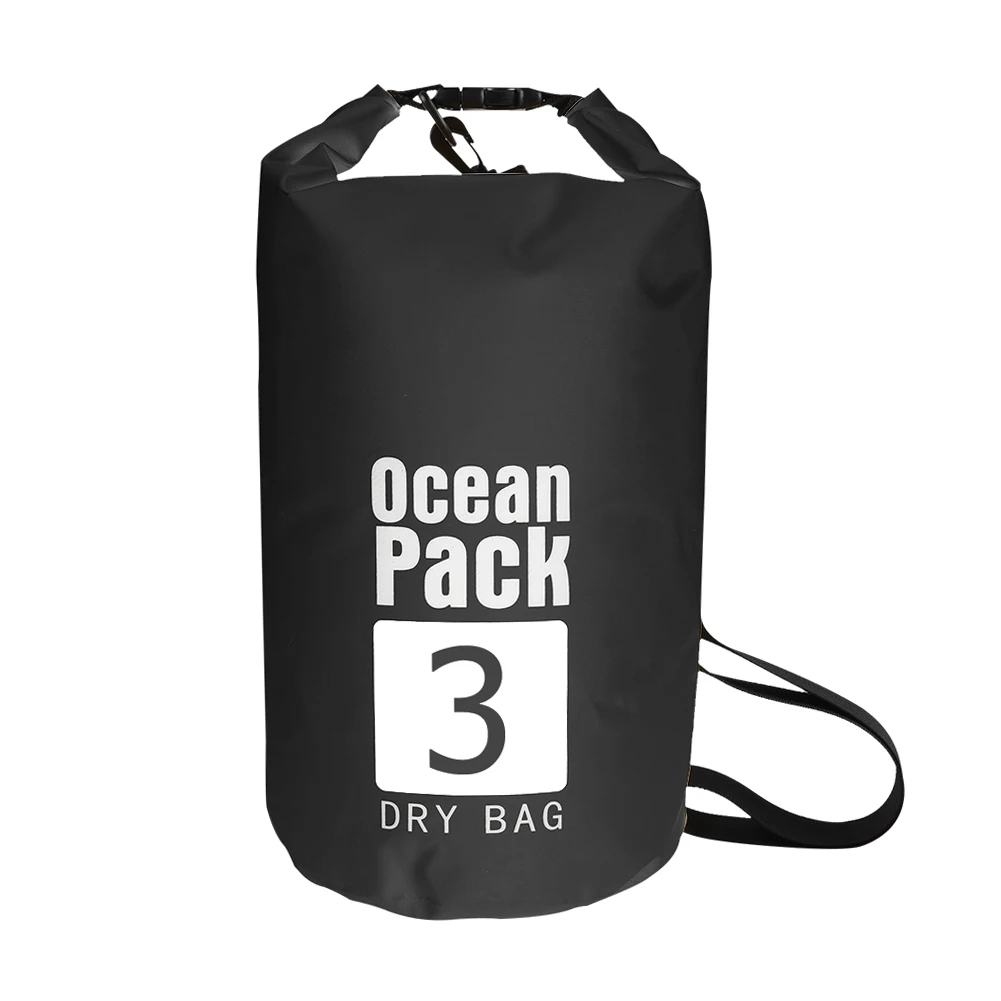 PVC Waterproof Dry Bag 2/3/5/10/15L Outdoor Diving Foldable Storage Beach Swimming Bag For Rafting River Ocean Fishing Backpack