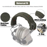 KRYDEX Tactical Modular Headset Cover Earmuff Headphone Stand Protection Cover MOLLE Protection Case Hunting Accessories 2