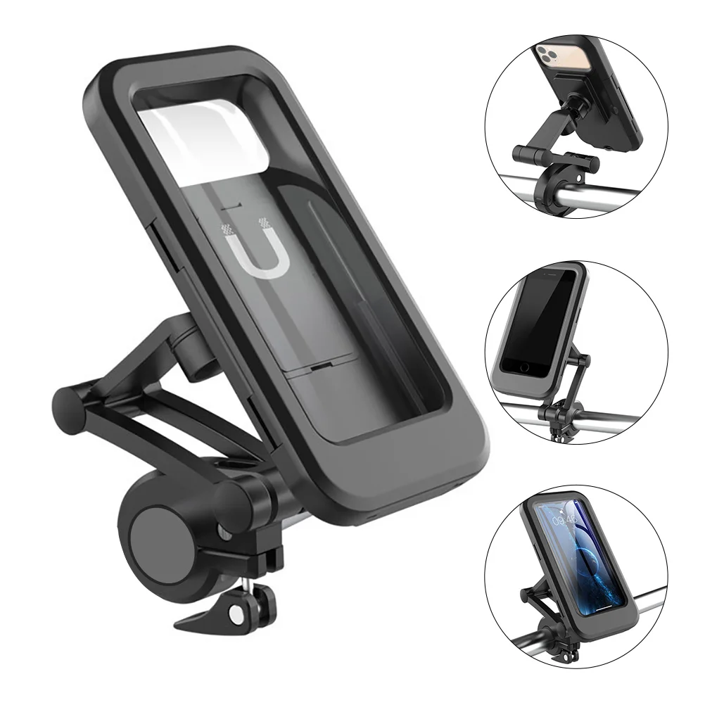 

Cell Phone Stand Mobile Holder Motorbike Waterproof Case Navigation Rack Smartphone Support
