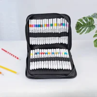 Black Canvas Bag Marker Pens Special Pencil Bag Large Capacity Storage Bag Stationery Pencil Bag 1