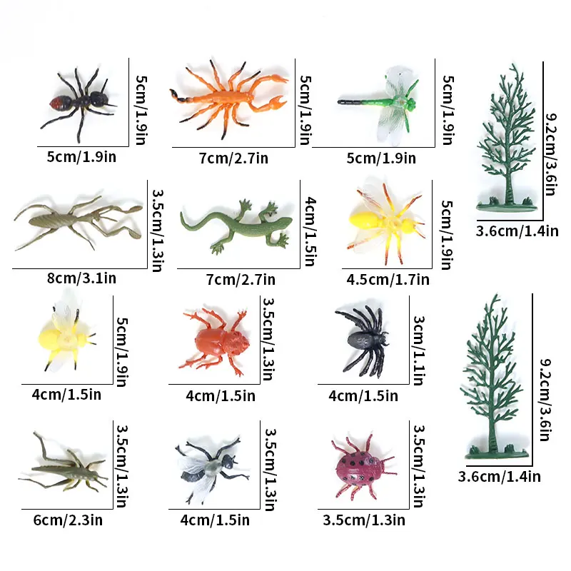 Flying Toy 12pcs Insect Simulated Model