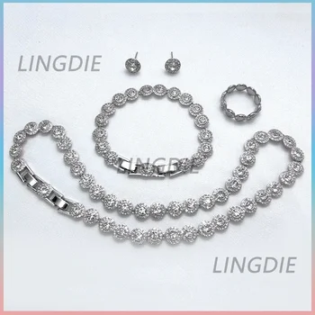 2025 EU high quality jewelry set exquisite luxury wedding jewelry simple and elegant jewelry set 1
