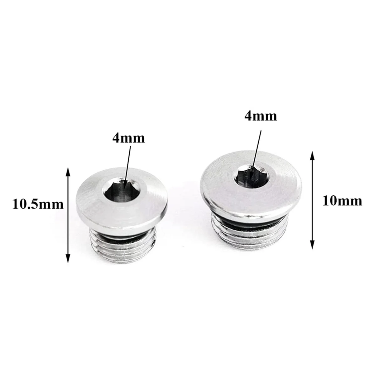 BAAU 4X First Stage 7/16 Inch Scuba Diving Regulator High Pressure Port Plug and 3/8 Inch Low Pressure Port Plug