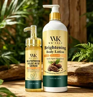 Kit de soin éclaircissant pour la peau WK JALY, avec lotion hydratante, sérum éclaircissant, formule enrichie en collagène, glutathion, niacinamide 1