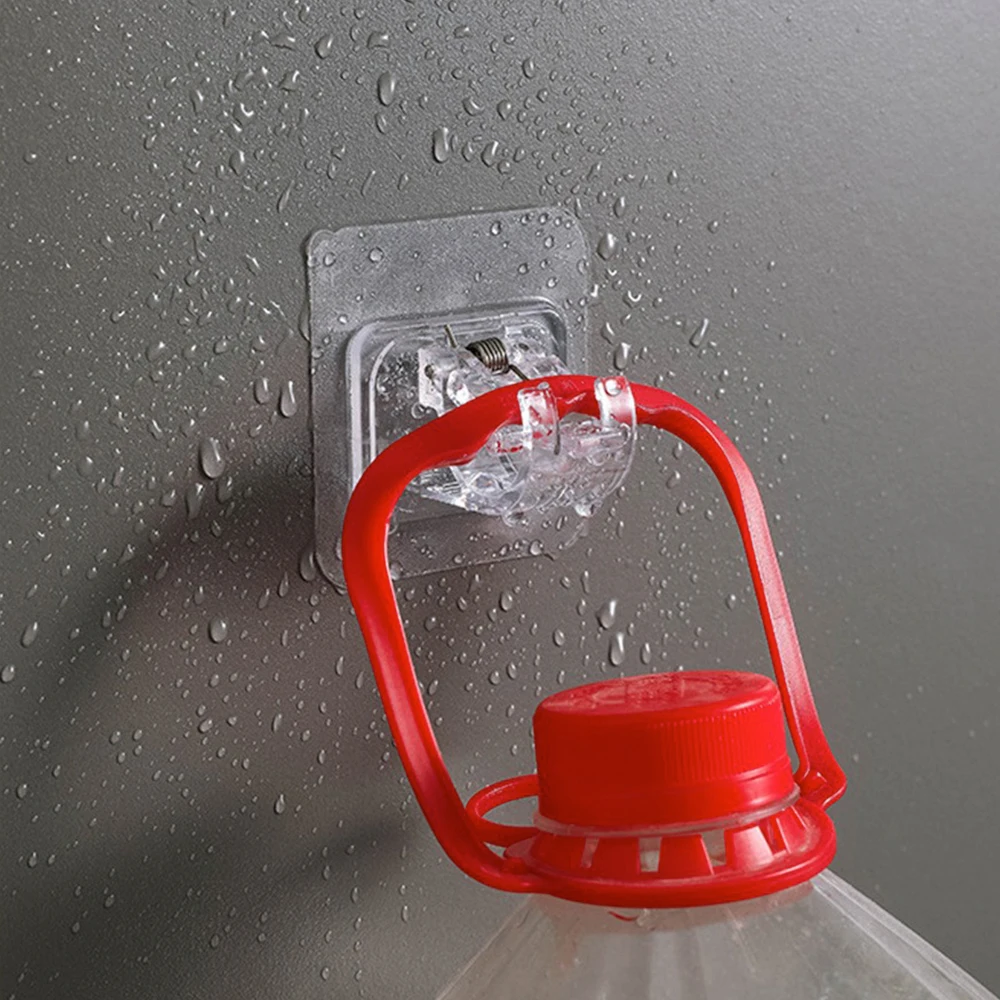 Punch-free Curtain Rod Clip Hook Shower Curtain Rod Hanging Holder Self Adhesive Hooks Household Fixed Clip Hanging Hook Holder curtain rod curtain clip