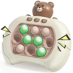 New Electronic Quick Push Pop Game Handheld Console Press Fidget Toys Bubble Light Up Pushit Gift Kids Adult Birthday Christmas