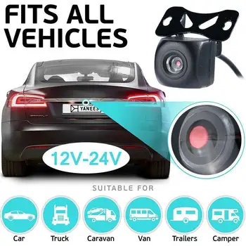 Telecamera per auto a 170 ° obiettivo Fisheye Starlight visione notturna HD telecamera per retromarcia per auto per NTSC 800 linee ingresso schermo Radio Android