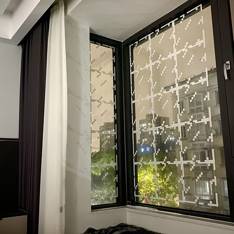 Window Stickers Pixel Style Glass Window Stickers 1/4/8/10/12/20/30pcs