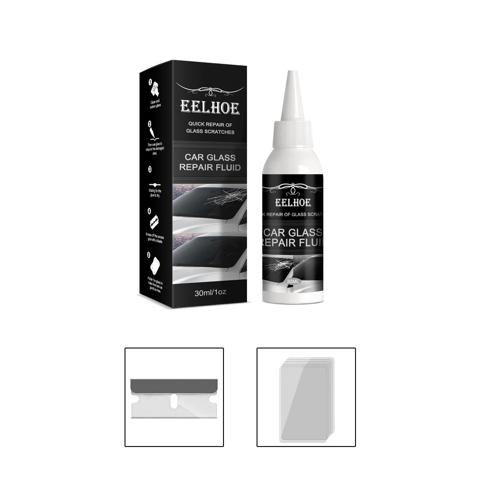 30ml Auto Windschutzscheibe Glas Reparatur Risse Klebstoff Auto Fenster  Telefon Bildschirm Reparatur Kit Glas Aushärtung Kleber Auto Glas Reparatur  klebstoff - AliExpress