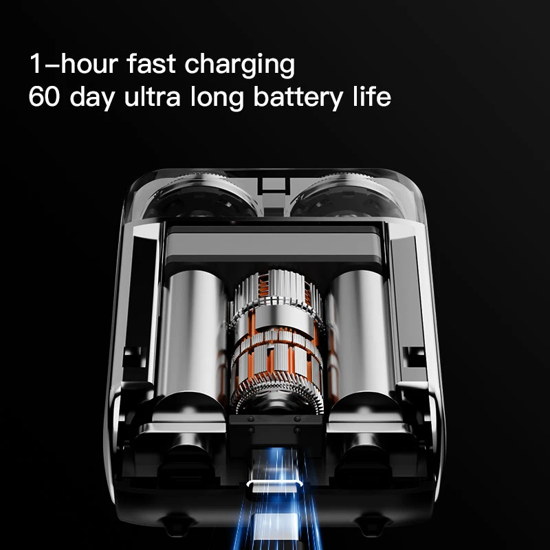 Electric Shaver Hair Trimmer Electric Razor Rotary Shaver Cordless Shaver Electric Smart Shaver Household Car Shaver Digital Display Mini Dual Blade Rechargeable Powerful Men's Gift
