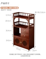 Multifunctional Furniture with Drawers & Shelves, Kitchen Cupboard, Living Room Storage Organizer, Tea Table Cabinet 6