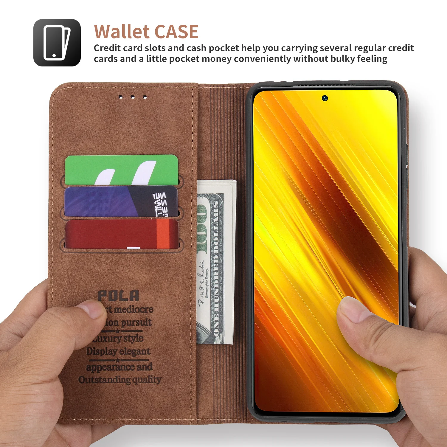 Leather Phone Case Leather Wallet Case Leather Case Phone Case Flip Leather Case For Xiaomi Poco X5 Pro X3 GT X4 M4 Pro F4 F3 M3 C40 M5S Mi 13 12T 10T 11 12 11T Lite 5G Magnet Wallet Cover