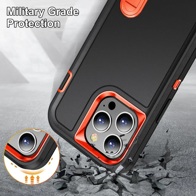 Protective 3 In 1 Soft Anti-drop Cover iPhone Case