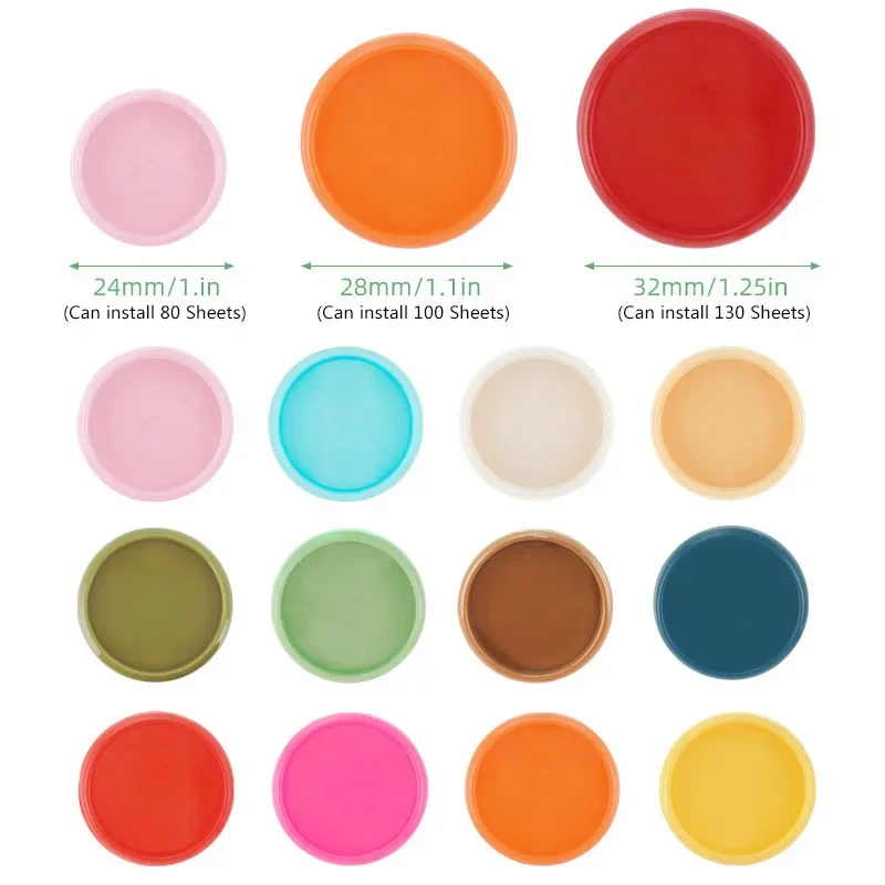 100pcs 24mm 28mm 32mm Mushroom Hole Binding Rings Plastic Discs Loose-leaf Notebooks Binder Ring Planner Rings Discbound Planner 6