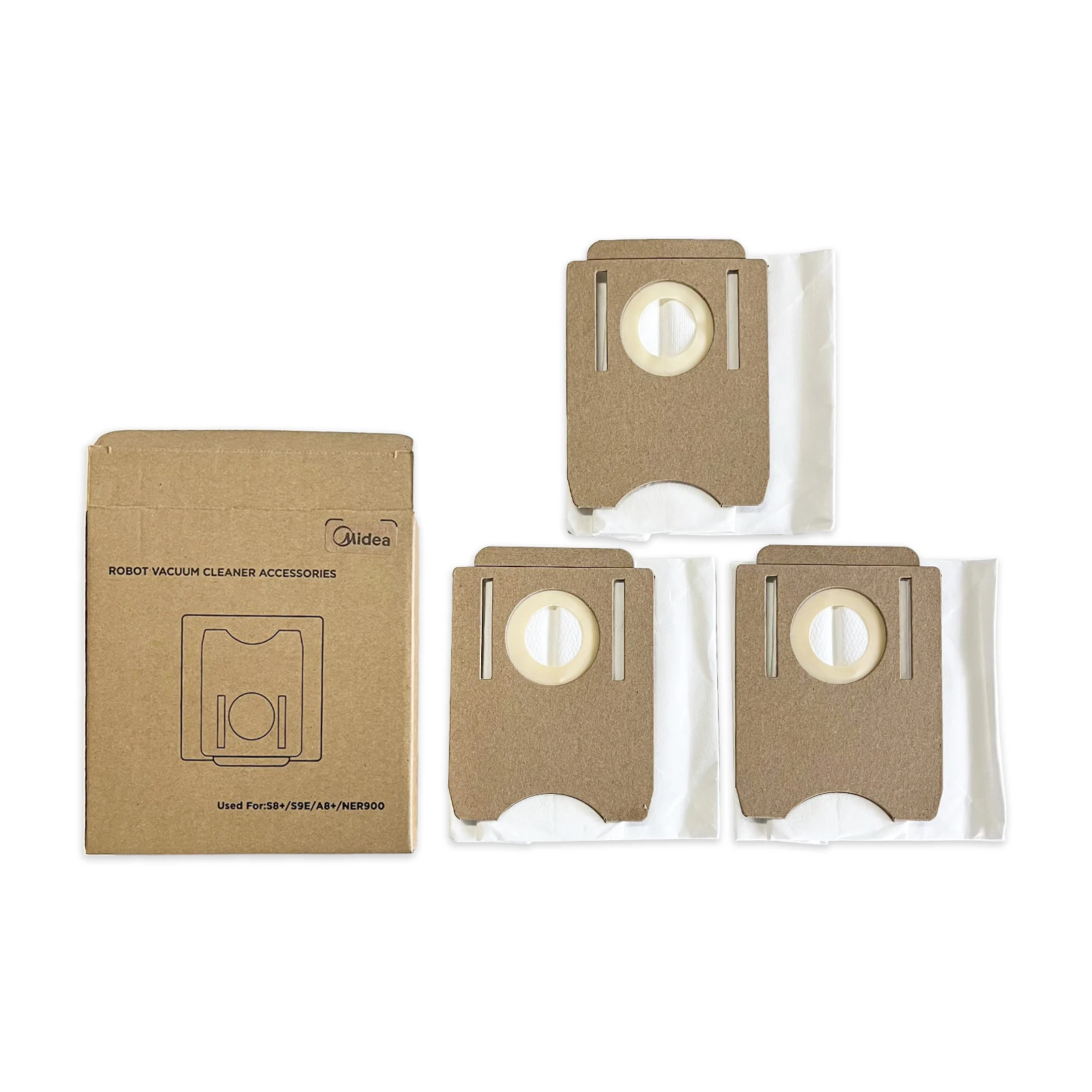 3PCs Dust Bags for Midea S8+ Robot Vacuum Cleaner