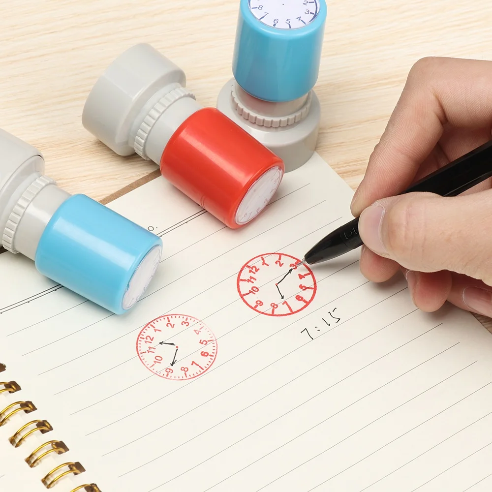 1PC Clock Stamp Teaching Tools for Kids Learning on Watch Multiple Style Student Teaching Tools Adis School Supplies 5