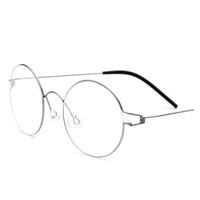 Репродукция датского бренда β, оправа из титанового сплава, безвинтовой дизайн, женские и мужские круглые очки, овальные миллионариков, корейские очки — изображение 2