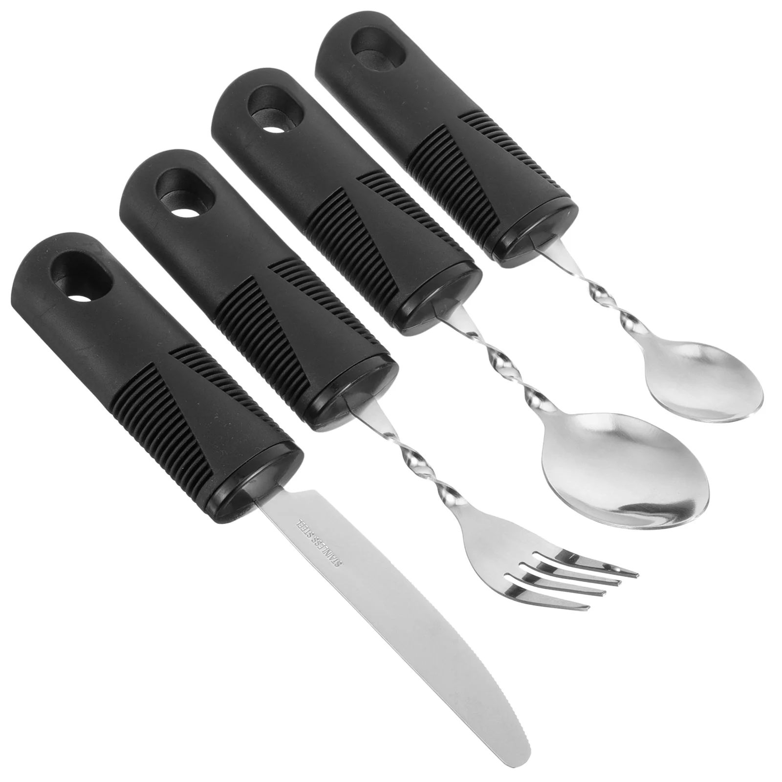 

Disabled Cutlery Weighted Feeding Utensils Elderly Adaptive Spoon Fork Tableware Eating Parkinsons Utensil Angled Set Self