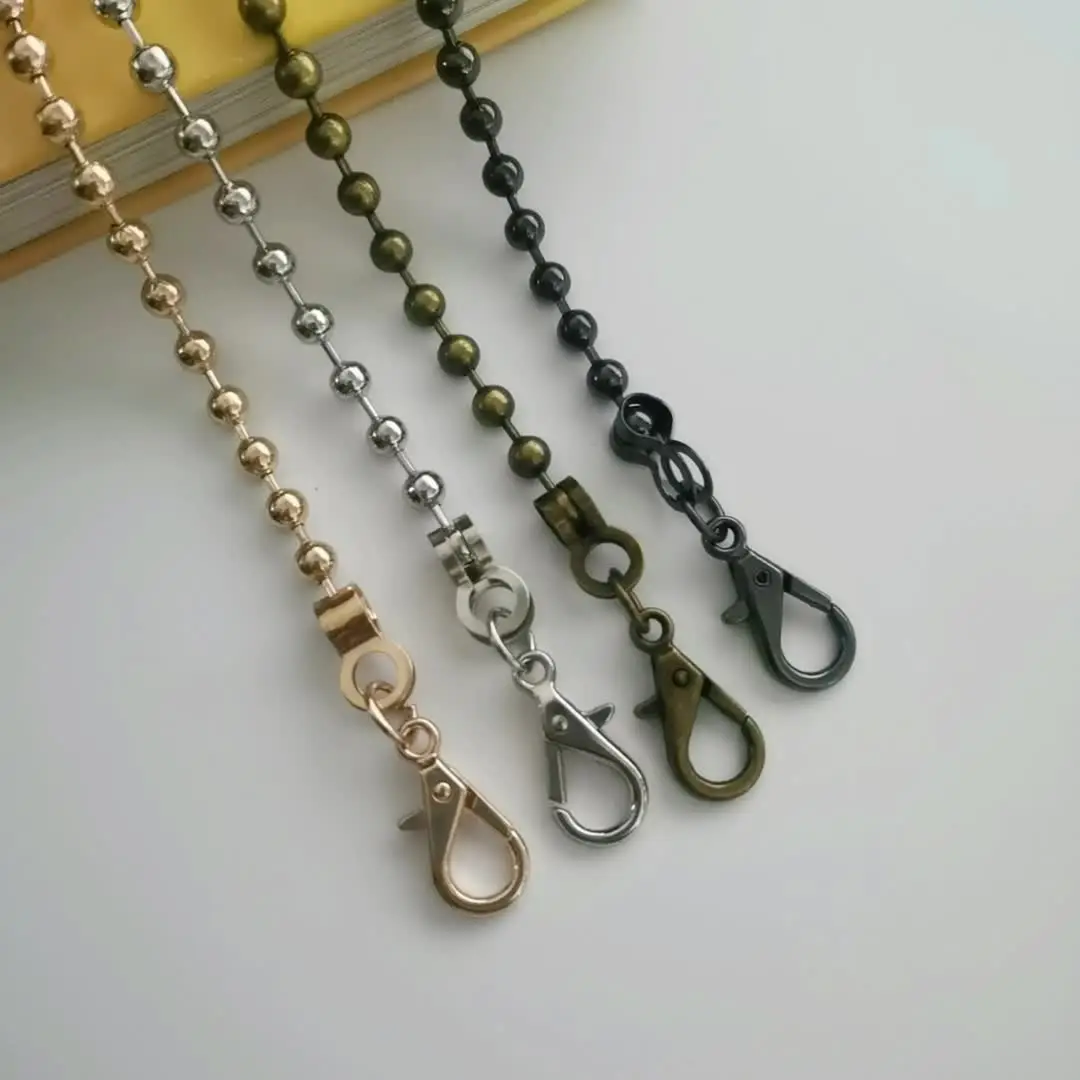 Kissdiy 10 шт. 120 см/47 дюйма длинная металлическая цепочка с шариком для кошельков