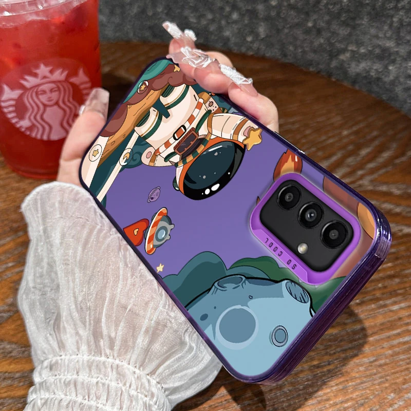 Space Astronaut Electroplated Shock-Absorbing Phone Case