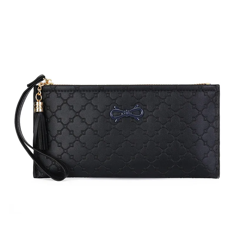 Wallet female long 2023 new cross-border single pull small fresh multifunctional large-capacity mobile phone bag clutch card bag