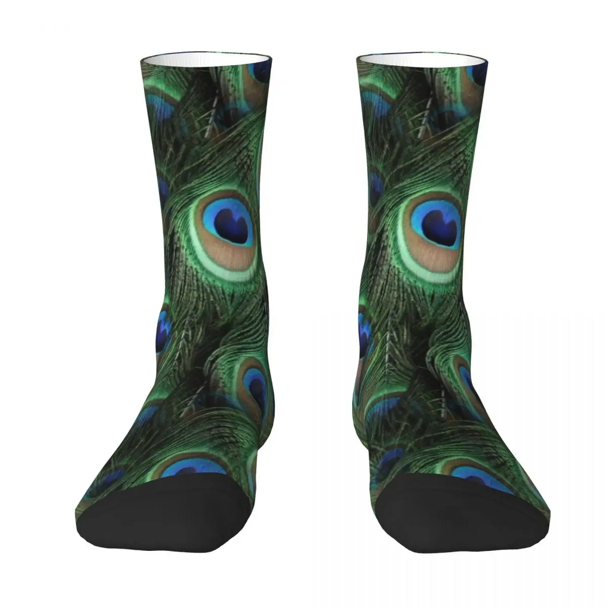 

Носки с павлиньими перьями (узором), хлопковые подвижные чулки, мужские, женские носки на Хэллоуин