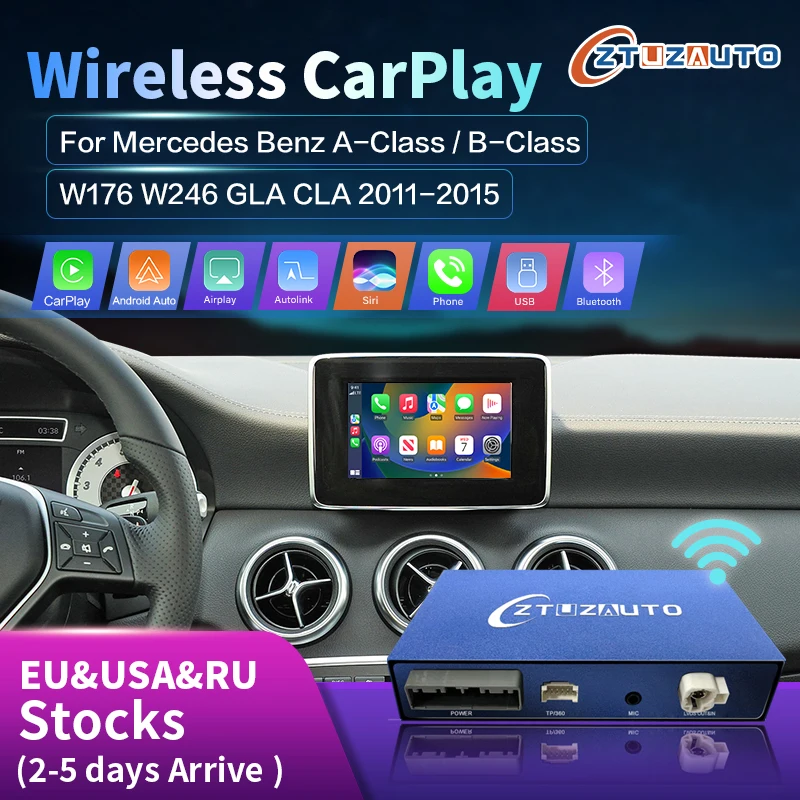 

Wireless CarPlay for Mercedes Benz A-Class W176 B-Class W246 CLA GLA 2011-2015, with Mirror Link AirPlay Car Play Functions