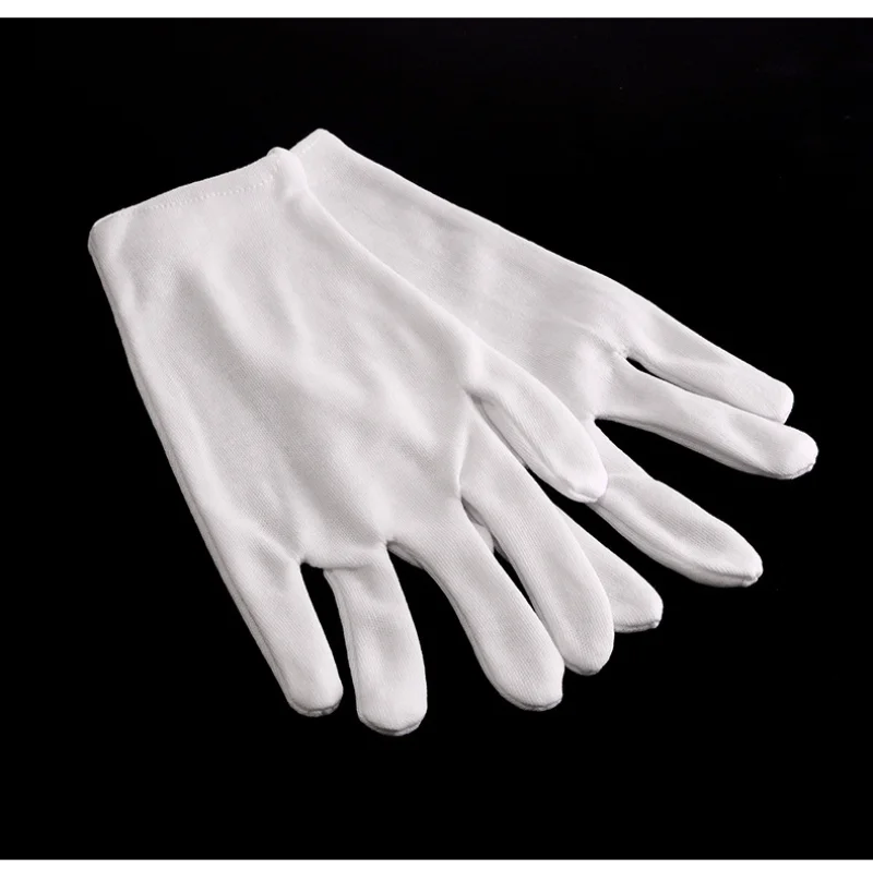 1 Pairs Full Finger Men Women Etiquette Cotton Gloves Waiters/Drivers/Jewelry/Workers Mittens Sweat Absorption Gloves cotton gloves