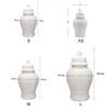 Nordic White flower vase Home Living Room Decoration Ceramic General Jar Tea Seal Jar Ceramic Storage Jar home decoration 6