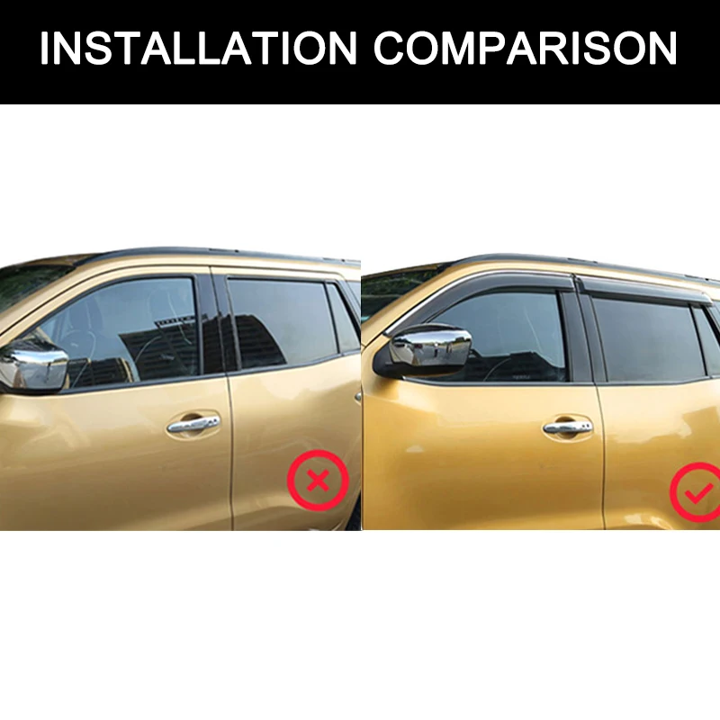  4 Pièces Voiture Déflecteurs de Vent pour Ford Kuga MK2-C520  2013-2019, Avant ArrièRe FenêTre LatéRalepare Auvent Abri Pluie Garde Auto  Accessoires