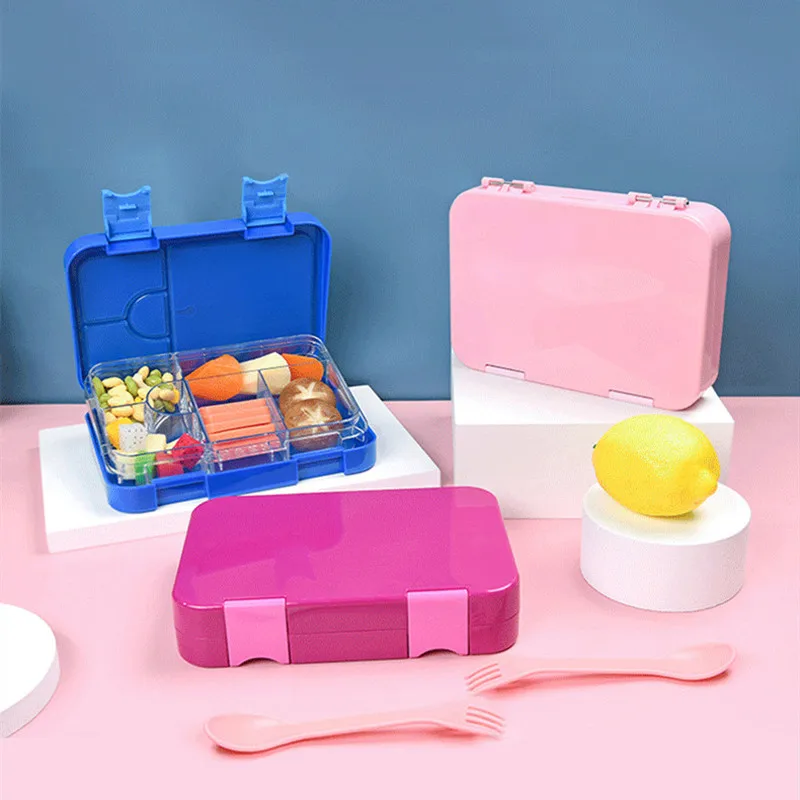 AOHEA Bento Lunch Box for Kids: Mermaid Bento Boxes 4 Compartment Toddler  Bento Containers for Daycare or School - AliExpress