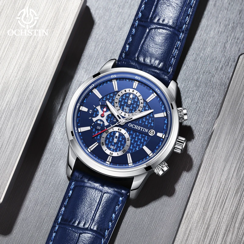 Ochstin's New Product 2024 Prominente Celebrity Series Leisure Simple and Multi functional Quartz Movement Men's Quartz Watch