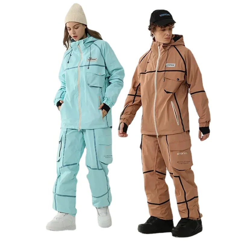 Herren Schneeanzug Camouflage 2-teilig - Wasserdichter Ski Anzug Für Snowboard & Winter Sport