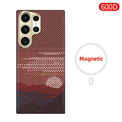 Aramid Kevlar Carbon Fiber Slim Magnetic Hard Cover - Galaxy S26+ (Sunburst Magnetic)