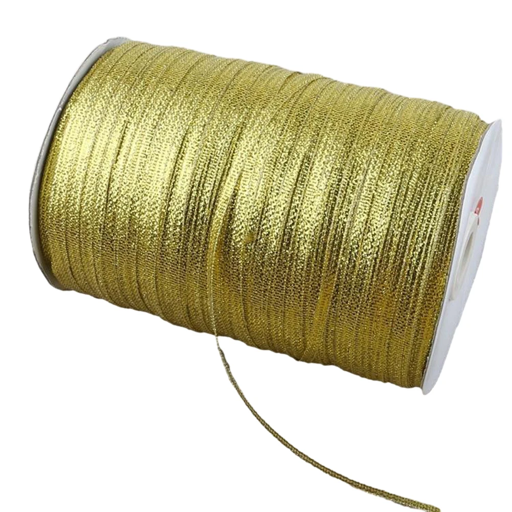 

Step Up Your Crafts with 3MM Sewing Piping Fabric Ribbons Gold Ribbons for Packaging Festival Party Decorations