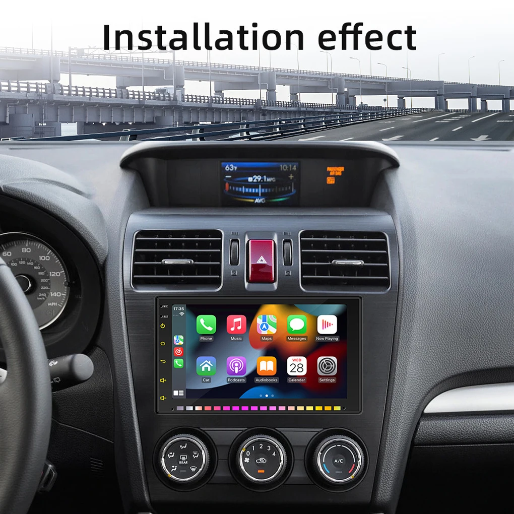 

AM/FM Double Din HD 7Inch Full Touch Screen Car Stereo Radio Support Wireless CarPlay 2DIN Car Stereo Radio Bluetooth