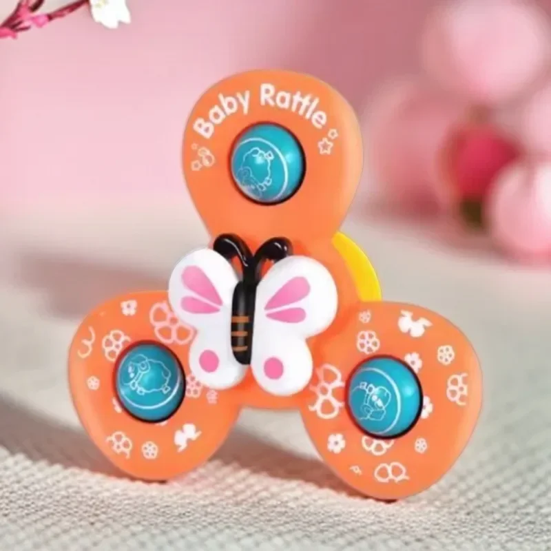 Suction Cup Spinner Toy 3PCS Windmill Cartoon Animal Hand Spinning Toys Sensory Toys for Baby Toddlers Birthday Gift Bath Toys 6