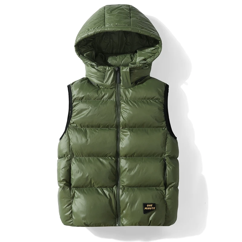 

New Unisex Autumn Winter Men Women Warm Sleeveless Jacket Hooded Casual Jackets Outdoor Waistcoat Vests Down-Filled Cotton Vests