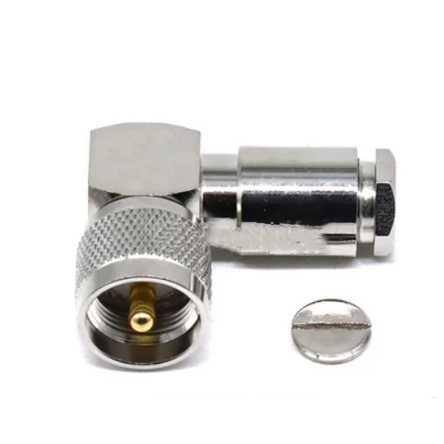 5 Pezzi Uhf Pl259 Maschio Morsetto Ad Angolo Retto Lmr240 50-4 Connettori Diritti Cavo