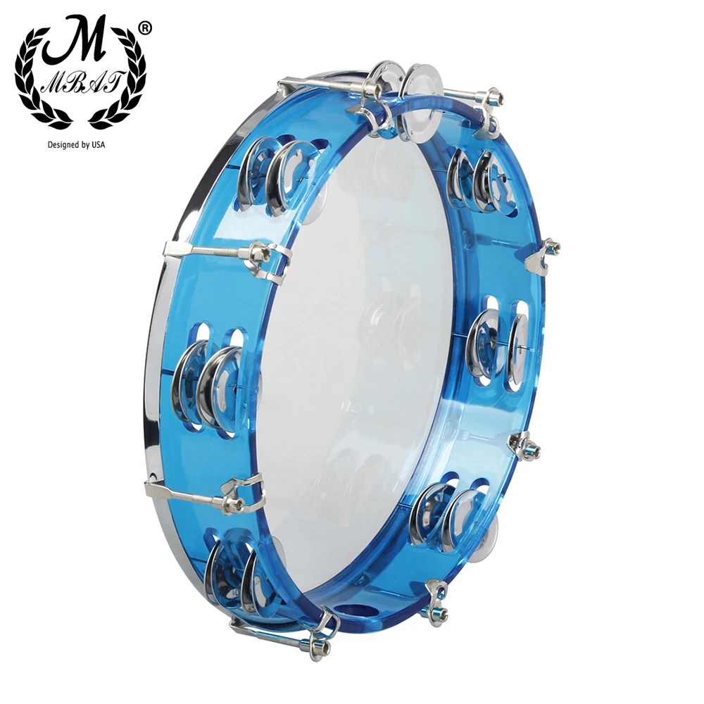 M MBAT Handheld Tambourine Drums Self-tuning Sound Hand Drum Bell Percussion Instrument Portable Music enthusiasts Gift Kids Toy