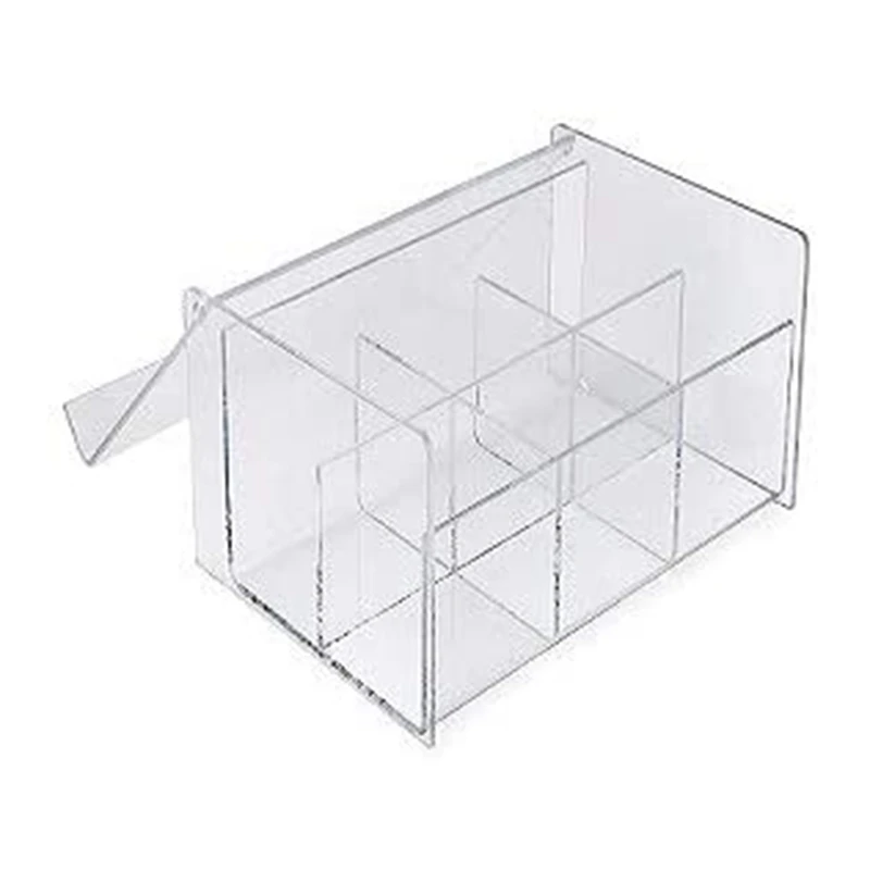 

Коробка для чая, кофейных, чайных пакетиков, органайзер для кухни с крышкой, шкафы с 6 отделениями, домашние акриловые держатели для чая