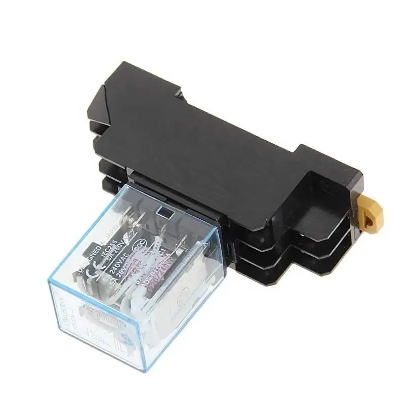 

10 PCS,8/11/14Pin,With Base,DPDT,Miniature Coil Generalelectromagnetic Intermediate Relay,5A,Electrical Equipment Control Switch