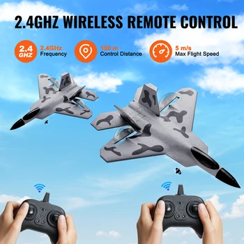 VEVOR F-22 RC Plane 2.4G Aircraft Remote Control Flying Glider Airplane with 6-Axis Stabilizer EPP Foam Toys for Children Gifts 5