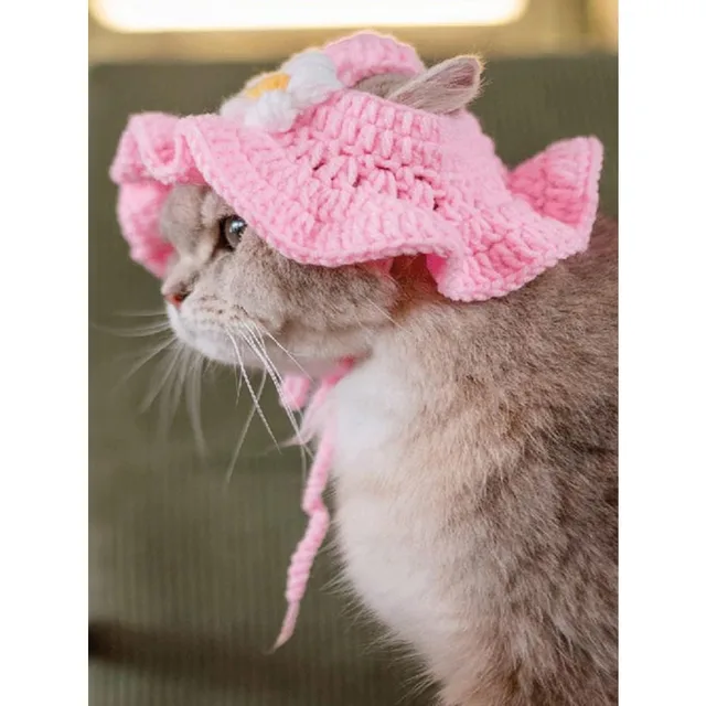 Cartoon Design Knit Cute Dog Hat Soft Cat Hat Rabbit Hat Halloween Christmas Party Costume Head Wear Puppy Kitten Accessories 6