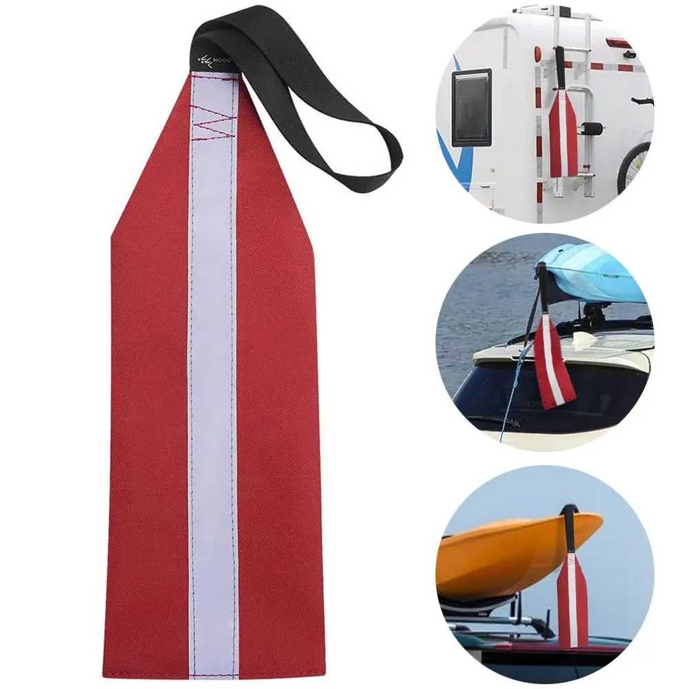 Bandiera Di Sicurezza Con Striscia Riflettente Rossa Segnale Di Traino A Carico Lungo Bandiera Kayak Sup Travel Tow Flag