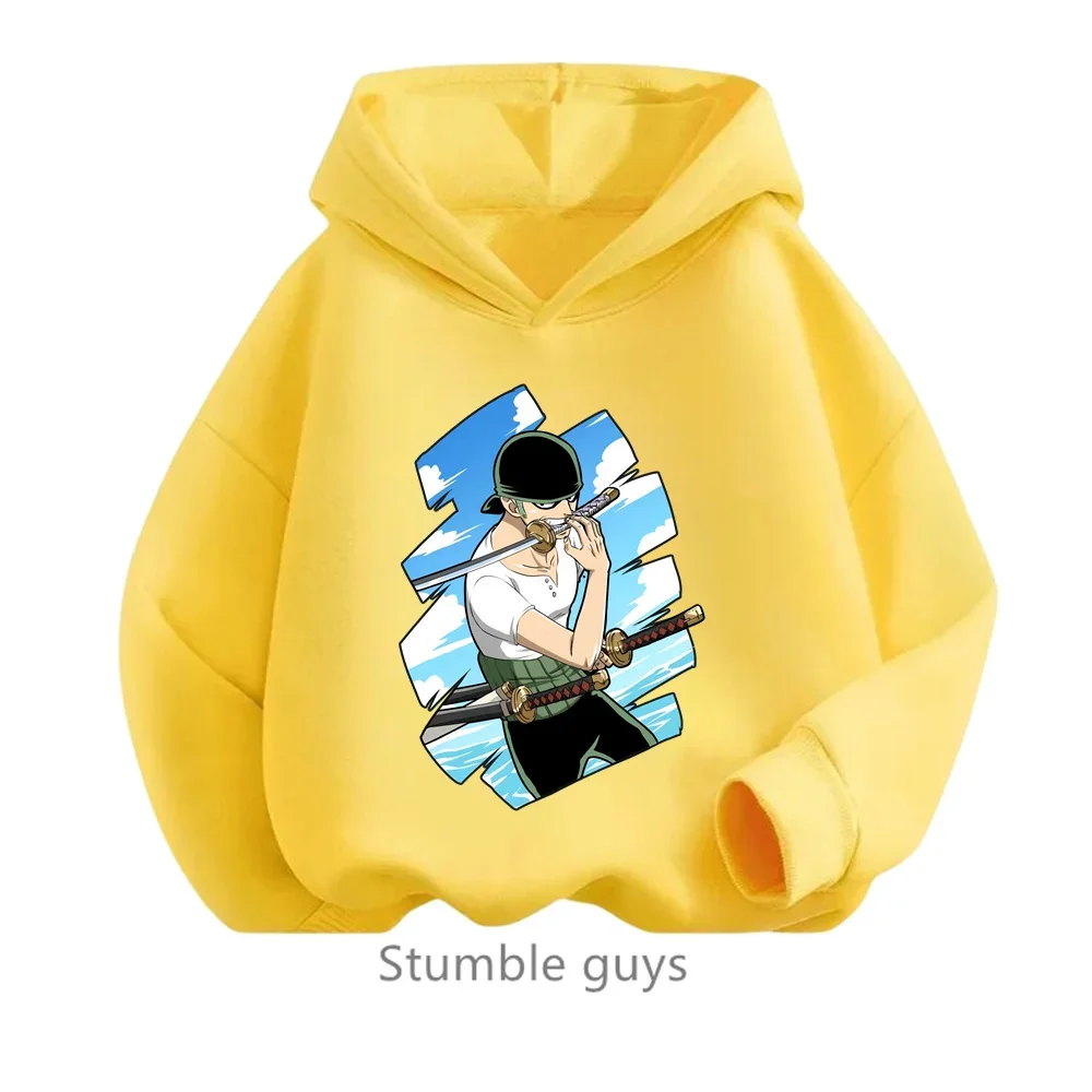 thumbnail image 1 of Ropa para niños, sudadera de una pieza para niños, ropa para niñas, primavera y otoño, sudadera con dibujos animados de Anime Luffy Zoro, traje para adolescentes, camisetas con capucha de Sonic, 1 of 5