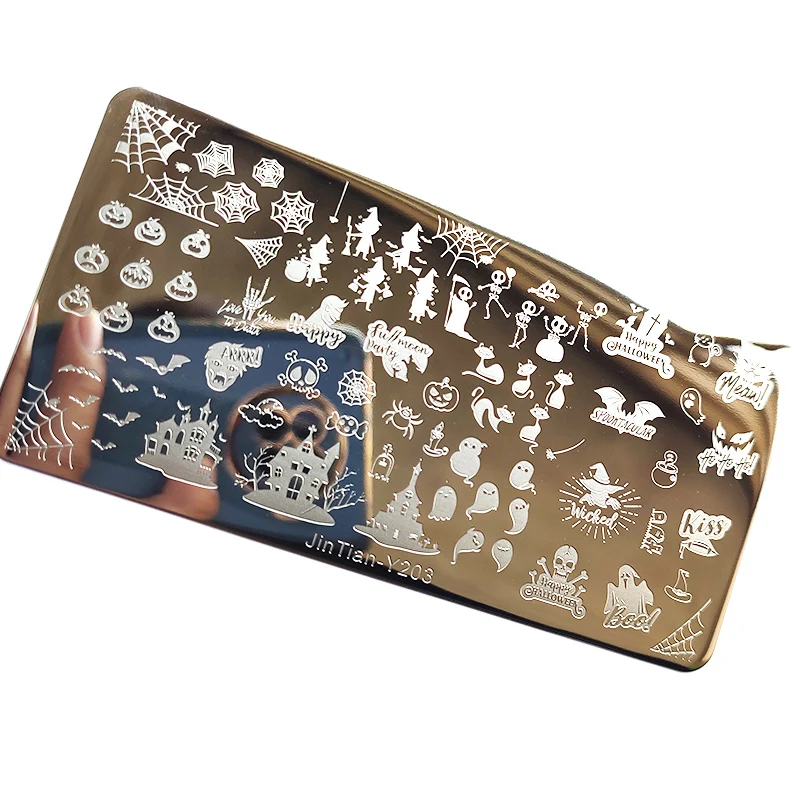 Christmas Nail Stamping Plate Winter Nails Design Nail Art Printing Stencils Nail Stamp Templates Snowflake Nail Template Tools 5