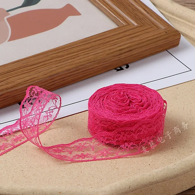 10Meters/Roll 2.2CM Non-Stretchy Lace Ribbon DIY Handmade Crafts Material Christmas Halloween Wedding Party Gift Wrapping Tape